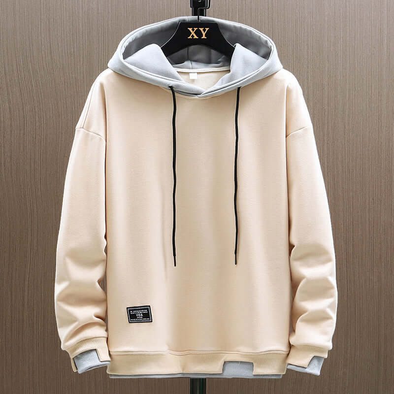 Contrast-Lined Hoodie