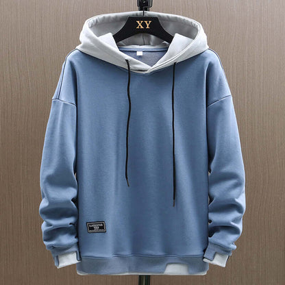 Contrast-Lined Hoodie