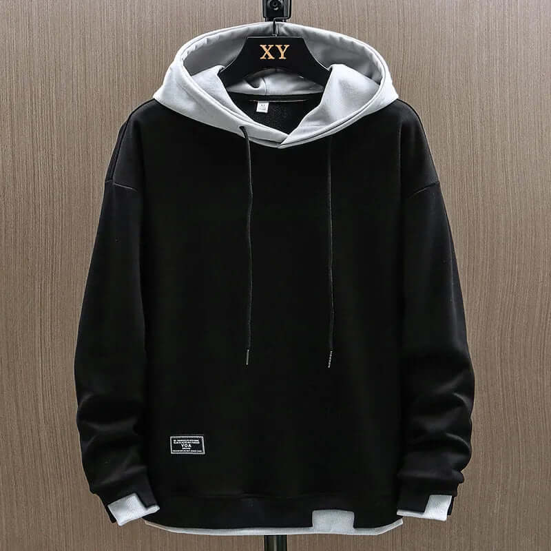 Contrast-Lined Hoodie