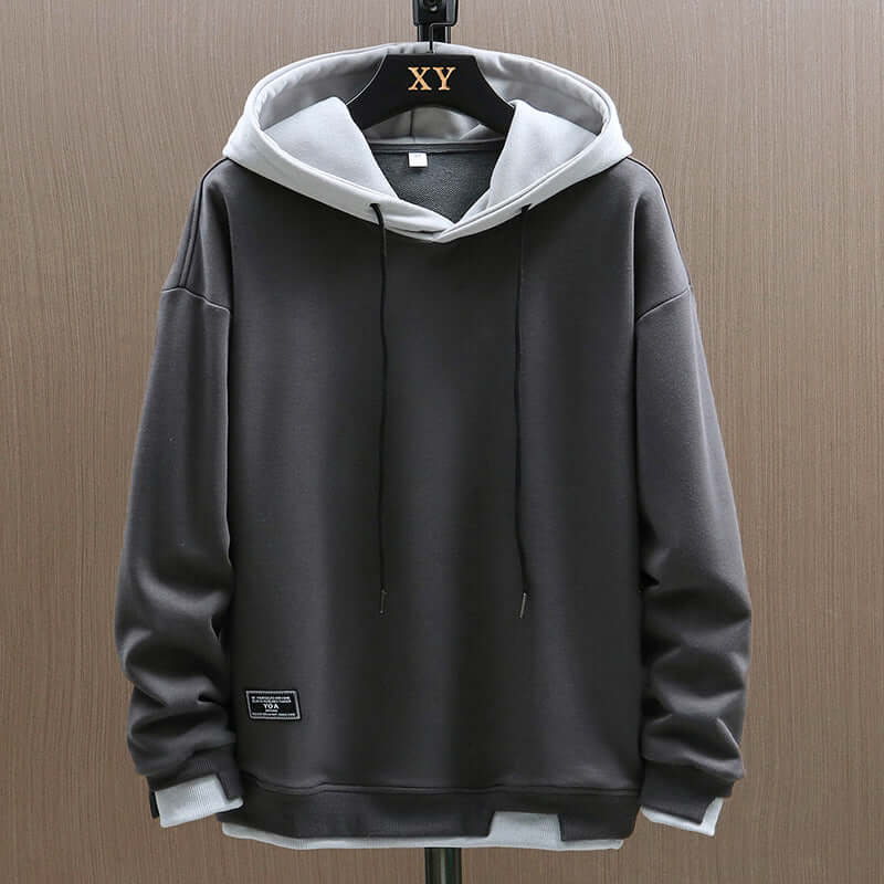 Contrast-Lined Hoodie
