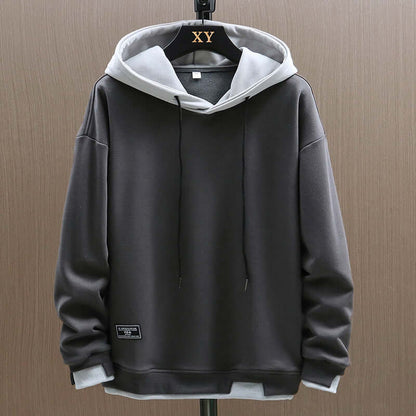 Contrast-Lined Hoodie