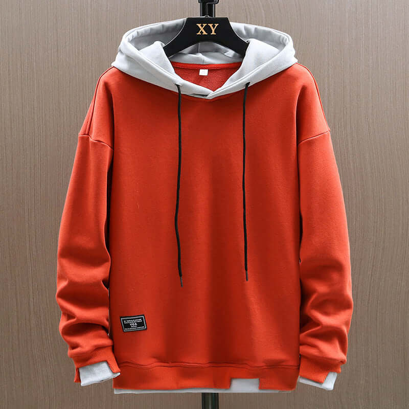 Contrast-Lined Hoodie