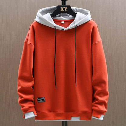 Contrast-Lined Hoodie